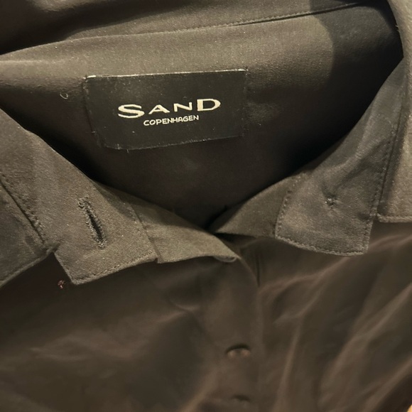 Sand Copenhagen Black Silk blend button down shirt - Picture 3 of 7